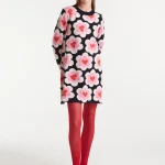 Κοντό πλεκτό φόρεμα ζακάρ με στάμπα SweetHeart COMPANIA FANTASTICA FW25-26