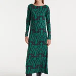 Μακρύ φόρεμα με μπαρόκ τύπωμα COMPANIA FANTASTICA FW25-26