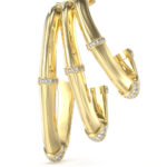 STEEL BAMBOO Σκουλαρίκια Χρυσά GUESS FW25-26