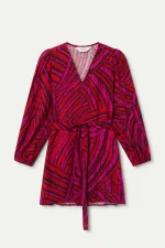 Κοντό ελαφρύ κρεπ φόρεμα με τύπωμα Fedora COMPANIA FANTASTICA FW25-26 - Image 2