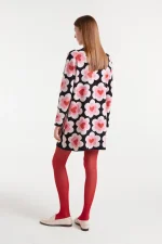 Κοντό πλεκτό φόρεμα ζακάρ με στάμπα SweetHeart COMPANIA FANTASTICA FW25-26 - Image 3