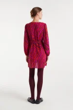 Κοντό ελαφρύ κρεπ φόρεμα με τύπωμα Fedora COMPANIA FANTASTICA FW25-26 - Image 3