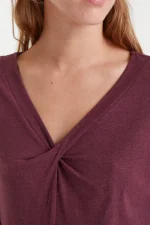 Eggplant knotted t-shirt COMPANIA FANTASTICA FW25-26 - Image 4