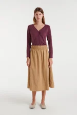 Eggplant knotted t-shirt COMPANIA FANTASTICA FW25-26 - Image 5