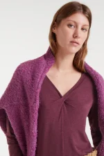 Eggplant knotted t-shirt COMPANIA FANTASTICA FW25-26 - Image 6