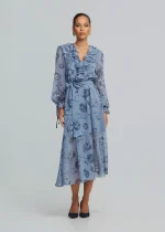 Printed midi dress with ruffles LYNNE FW25-26 - Image 3