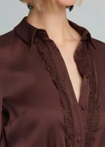 Satin-look and lace dress LYNNE FW25-26 - Image 5