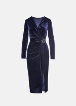 Midi fitted dress with velvet look LYNNE FW25-26