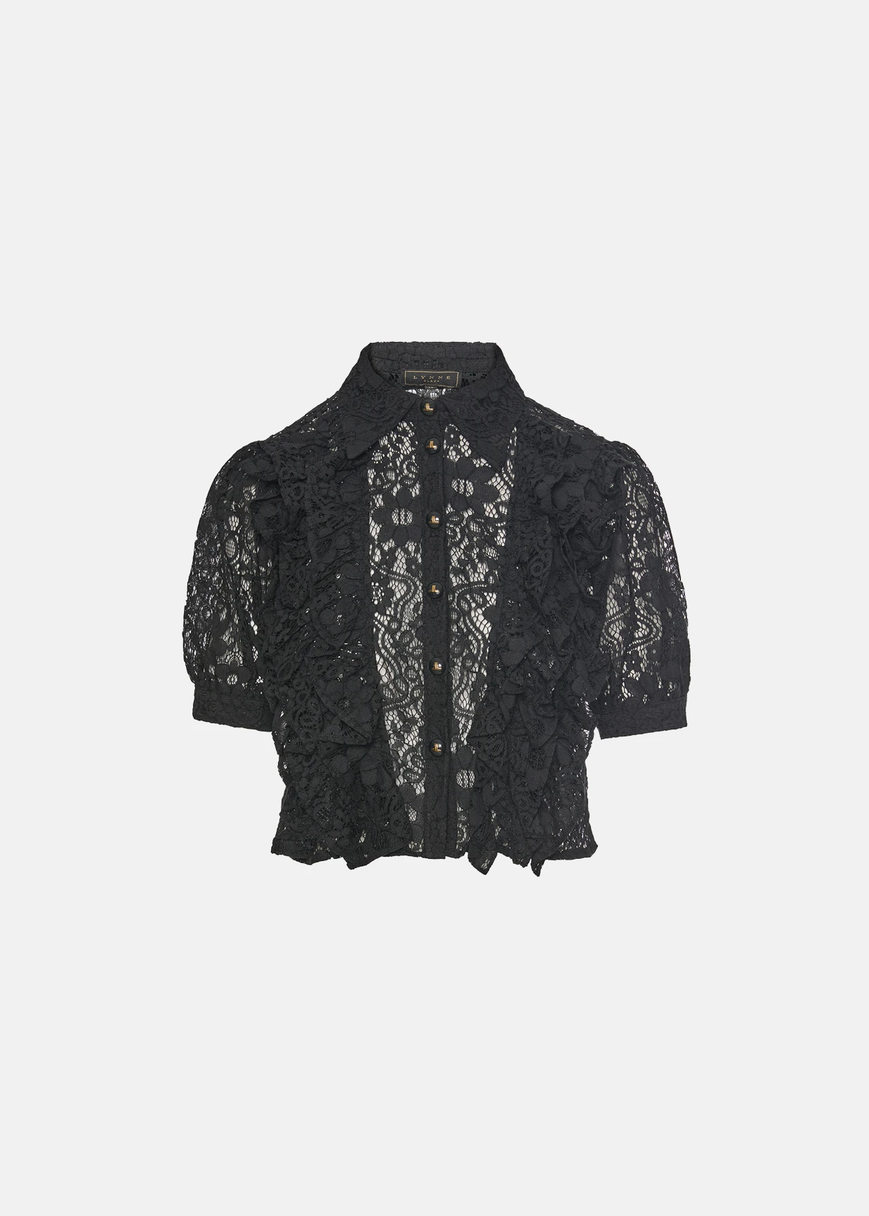 Κροπ πουκάμισο από δαντέλα με βολάν LYNNE FW25-26