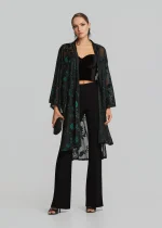 Manto cardigan in devore fabric LYNNE FW25-26 - Image 2