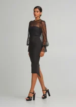 Μακρυμάνικο φόρεμα από δαντέλα LYNNE FW25-26 - Image 4