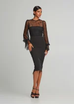 Μακρυμάνικο φόρεμα από δαντέλα LYNNE FW25-26 - Image 5