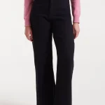 Black jeans with strawberry embroidery COMPANIA FANTASTICA FW25-26