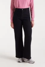 Black jeans with strawberry embroidery COMPANIA FANTASTICA FW25-26