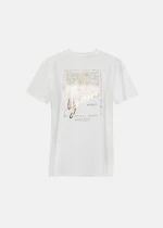 T-shirt with metallic logo print LYNNE SS26