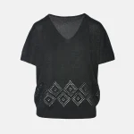 Knitted lurex blouse with V-neckline LYNNE SS26