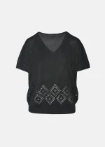 Knitted lurex blouse with V-neckline LYNNE SS26