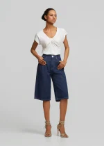 Τζιν ζιπ-κιλότ σε ίσια γραμμή LYNNE SS26 - Image 2