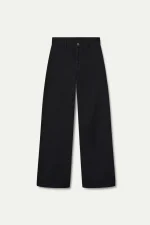 Black jeans with strawberry embroidery COMPANIA FANTASTICA FW25-26 - Image 2