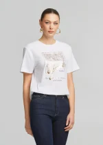 T-shirt with metallic logo print LYNNE SS26 - Image 2