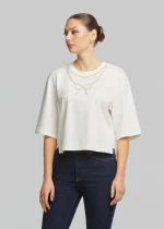 Cropped blouse with pearls LYNNE SS26 - Image 3
