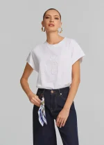 Blouse with embroidered print LYNNE SS26 - Image 3