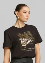 T-shirt with metallic logo print LYNNE SS26 - Image 3