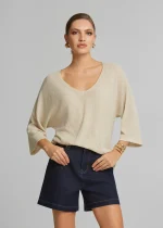Knitted blouse with 3/4 sleeves LYNNE SS26 - Image 3