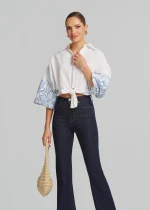 Shirt with embroidery on the sleeves LYNNE SS26 - Image 3