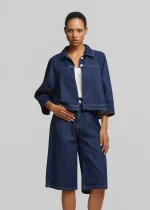 Τζιν τζάκετ με λευκές λεπτομέρειες LYNNE SS26 - Image 4