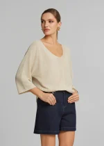 Knitted blouse with 3/4 sleeves LYNNE SS26 - Image 4