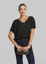 Knitted lurex blouse with V-neckline LYNNE SS26 - Image 4