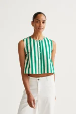 Bamboo Green Print Top COMPANIA FANTASTICA SS26