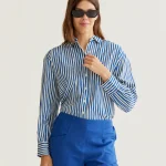 Shirt with Lavagna Blue print COMPANIA FANTASTICA SS26