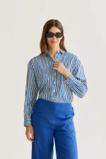 Shirt with Lavagna Blue print COMPANIA FANTASTICA SS26