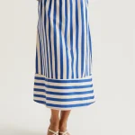 Bamboo Blue print midi skirt COMPANIA FANTASTICA SS26