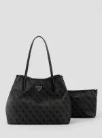 Black logo victtoria 2-in-1 tote bag GUESS SS26