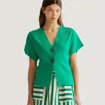 Green polka dot cardigan COMPANIA FANTASTICA SS26