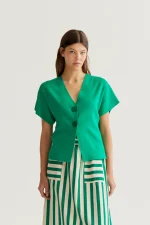 Green polka dot cardigan COMPANIA FANTASTICA SS26