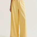 Yellow wide leg trousers COMPANIA FANTASTICA SS26