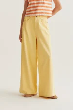 Yellow wide leg trousers COMPANIA FANTASTICA SS26