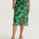 Palm Tree Print Midi Skirt COMPANIA FANTASTICA SS26