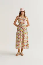 Tulip Print Long Dress COMPANIA FANTASTICA SS26