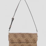Brown logo sadie flap shoulder bag GUESS SS26