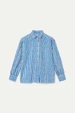 Shirt with Lavagna Blue print COMPANIA FANTASTICA SS26 - Image 2