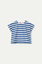 Bamboo Blue Print Top COMPANIA FANTASTICA SS26 - Image 2