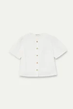 100% βαμβακερό τοπ με πολύχρωμα κουμπιά COMPANIA FANTASTICA SS26 - Image 2