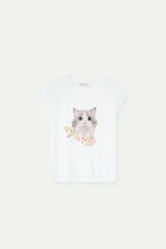 Kitten print t-shirt COMPANIA FANTASTICA SS26 - Image 2