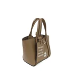 Vicky mini shopping bag with decorative tag natural color LE PANDORINE SS26 - Image 2
