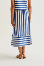 Bamboo Blue print midi skirt COMPANIA FANTASTICA SS26 - Image 3